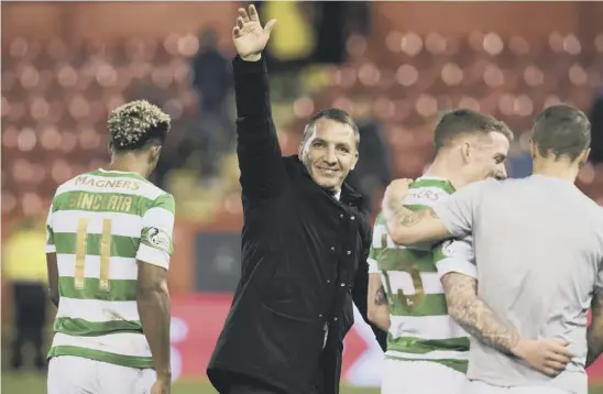  ??  ?? 2 Brendan Rodgers’ Celtic team can equal a century-old record set by Willie Maley’s side if they avoid defeat against Kilmarnock this weekend and extend their sequence without loss in the domestic domain to 62 games.