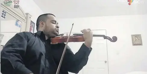  ?? FOTO: CORTESÍA ?? > Samuel Murillo, violinista de la Ossla, participa en ISIC desde Casa.