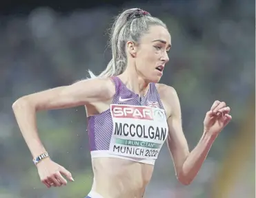  ?? ?? Eilish Mccolgan is battling back to fitness following a knee injury she suffered in training