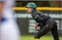  ?? ROCKY ARROYO – CAL POLY HUMBOLDT ?? Humboldt’s Micaela Harris showed off her elite base-running skills in the ‘Jacks opening weekend tournament.