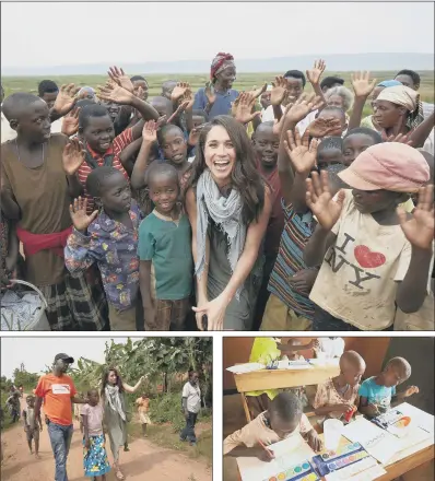  ?? PICTURE: WORLD VISION/PA WIRE. ?? AFRICAN TOUR: Meghan Markle during her visit to Rwanda. The charity has paid tribute to Prince Harry’s bride-to-be, saying the “true humanitari­an” will bring “vast energy” to her royal work.