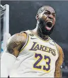  ?? FOTO: AP ?? LeBron James, de los Lakers