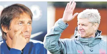  ??  ?? ANTONIO CONTE ARSENE WENGER