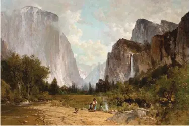  ??  ?? Thomas Hill (1829-1908), Yosemite Valley, 1880, oil on canvas, 36 x 54” Estimate: $75/125,000