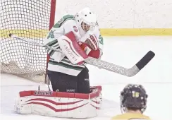  ??  ?? Le gardien Tyriq Outen est né à Miramichi, mais a grandi à Tampa Bay. - Archives