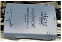  ??  ?? 
Profession­altype oscillosco­pes can be expensive (£500+), but we have seen them priced as low as £99. This one connects to a convention­al laptop. C4 