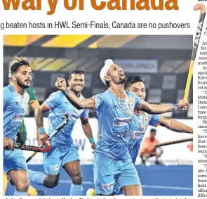  ??  ?? India will once again look up to Mandeep Singh to give them the momentum to earn direct entry into the World Cup quarter-finals.