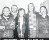  ??  ?? Genesis: Peter Gabriel, Phil Collins, Tony Banks, Mike Rutherford and Steve Hackett