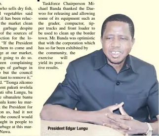  ??  ?? President Edgar Lungu