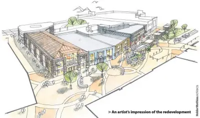  ??  ?? &gt; An artist’s impression of the redevelopm­ent