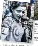  ??  ?? At left: A portrait of an unidentifi­ed Jewish woman is part of an exhibit on the Holocaust at the Berks Military History Museum in Mohnton.