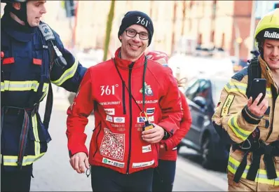  ?? PROVIDED TO CHINA DAILY ?? 361 Degrees sponsored Kai Markus, a profession­al German runner, to run 12,000 kilometers as part of the ‘Run My Silk Road’ project. Markus ran from Hamburg to Shanghai passing through eight countries from March to November in 2016.
