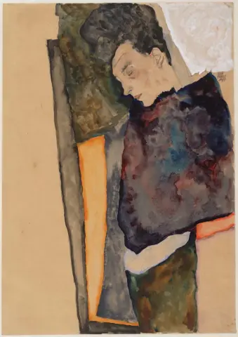  ??  ?? Egon Schiele: The Artist’s Mother, Sleeping, 1911