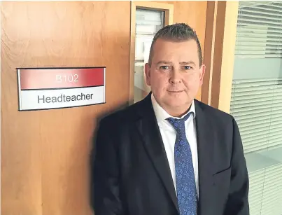  ??  ?? Under pressure: Ronnie Ross, head teacher of Levenmouth Academy.