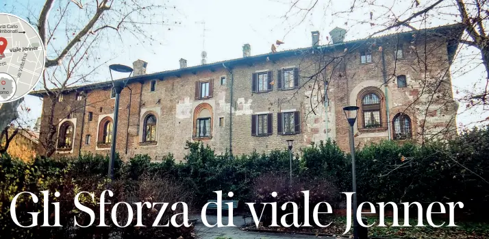  ?? (foto Corner) ?? Del ‘400Dei cinque casini di caccia e ville di lusso chiamate «Boscaiole» che erano rimaste nel Settecento nell’attuale viale Jenner ne è sopravviss­uta solo una all’angolo con via Porro