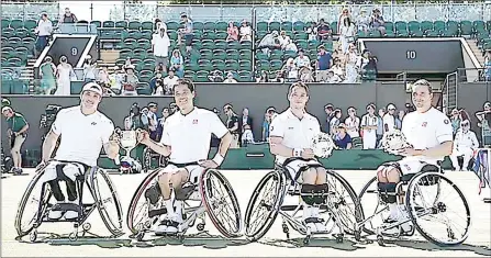  ?? (Pic: Dailyamil) ?? Alfie Hewett and Gordon Reid’s bid for an 11th consecutiv­e wheelchair doubles grand slam title was ended by Gustavo Fernandez and Shingo Kunieda at Wimbledon. The top-seeded British duo were beaten 6-3 6-1 by the second seeds in the final on Court Three. Hewett and Reid had not lost a grand slam final together since Wimbledon in 2019.