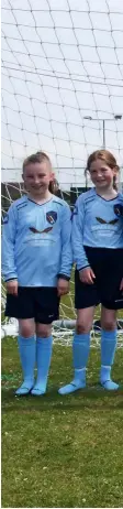  ??  ?? Left: Rebecca MacInnes
Above: North Uist United Juniors Football Club- the team received Salmon Pool funding