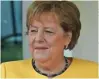  ??  ?? Kanclerka Angela Merkel pred delovnim zajtrkom z ameriško podpredsed­nico Kamalo Harris