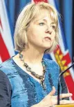  ?? DON CRAIG • POSTMEDIA ?? B.C. chief provincial health officer Dr. Bonnie Henry provides an update on COVID-19 in April.