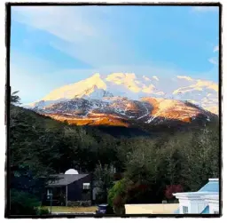  ??  ?? Room with a view: Mt Ruapehu from the Chateau.