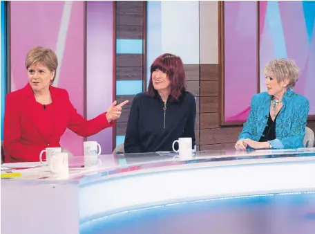  ?? ?? Nicola Sturgeon told the Loose Women TV show that she had been ‘subconscio­usly’ considerin­g her future for ‘quite a while’