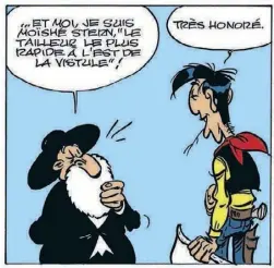  ??  ?? « Lucky Luke », d’après Morris, une planche signée Achdé et Jul.