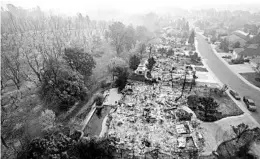  ?? MICHAEL BURKE/AP ?? Homes in a Redding, Calif., subdivisio­n were destroyed in a 2018 wildfire.