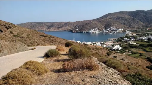  ?? PICTURES: WASHINGTON POST ?? EXPLORE: With the sailboat snug in the horseshoe-shaped harbour below, there’s ample time to hike yet another rugged Aegean island.