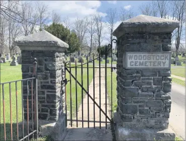  ?? TANIA BARRICKLO-DAILY FREEMAN ?? The entrance to the Woodstock Cemetery.