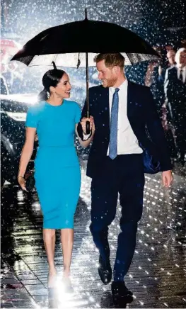  ?? WIREIMAGE ?? Meghan und Harry bei einem ihrer letzten Auftritte in London.