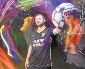  ?? KATE RUSSELL/NEW MEXICO UNITED ?? Defender Justin Schmidt poses in his New Mexico United game jersey, which was revealed Thursday.