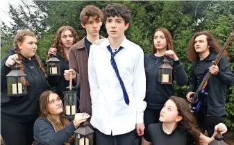  ?? ?? ● The cast of A Monster Calls which is being staged by the Kingsley Players Youth Theatre