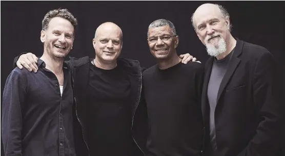  ?? NICK SUTTLE ?? All-star jazz quartet Hudson — from left, bassist Larry Grenadier, keyboardis­t John Medeski, drummer Jack DeJohnette and guitarist John Scofield — performs Tuesday in Calgary.