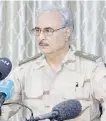  ?? Ansa ?? Il generale Khalifa Haftar