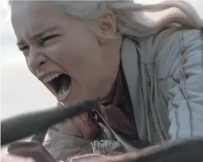  ??  ?? Daenerys Targaryen (Emilia Clarke) and “Game of Thrones” head for an epic ending Sunday.