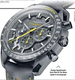  ??  ?? Omega Speedmaste­r Dark Side Of The Moon Apollo 8 chronograp­h.