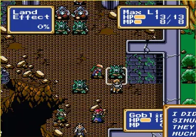  ??  ?? » [Mega Drive] Shining Force’s first battle can certainly be challengin­g if you foolishly rush in.