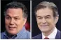  ?? ASSOCIATED PRESS PHOTOS ?? Senate candidates David McCormick, left, and Mehmet Oz are in a tight race.