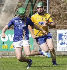  ??  ?? Sweet soccer skills from Wicklow’s Michael Boland.