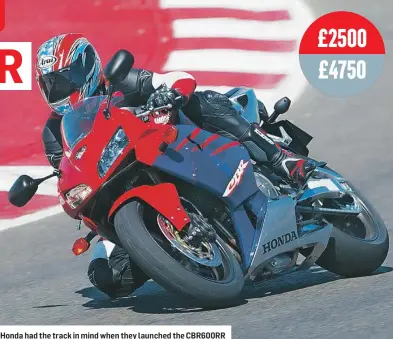  ??  ?? Honda had the track in mind when they launched the CBR600RR