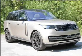  ?? MARC GRASSO/MEDIANEWS GROUP — BOSTON HERALD ?? The 2022Range Rover P530First Edition offered a short-wheel base, seating for five, allwheel drive and an unbelievab­le exterior appearance.