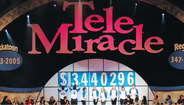  ?? GREG PENDER FILES ?? The 41st Telemiracl­e fundraiser takes place this weekend. The event has raised millions over four decades, including a haul of over $3.4 million in 2005.