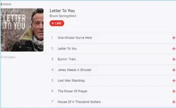  ??  ?? ▲ Apple mène depuis ses débuts une stratégie d’exclusivit­é : fin octobre, le dernier album de Bruce Springstee­n a ainsi été disponible pendant 24h uniquement sur la plateforme de Cupertino.