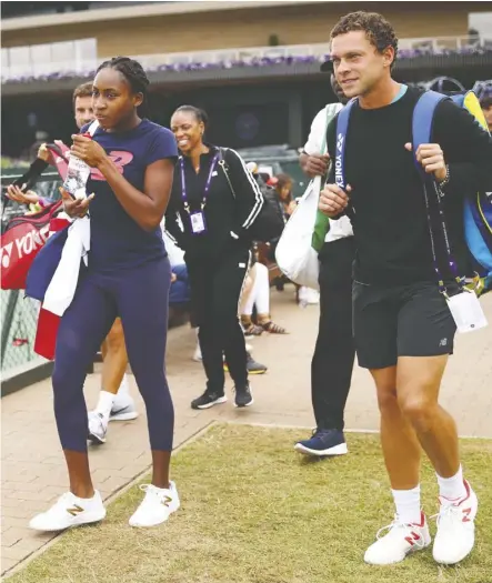  ?? Clive Brunskill/Getty Images ?? American Cori ‘Coco’ Gauff has become the centre of attention at Wimbledon with her amazing play at age 15, advancing to the fourth round where she’ll face Simona Halep today.