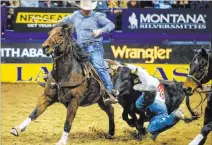  ?? Las Vegas Review-journal @Left_eye_images ?? L.E. Baskow
J.D. Struxness and others won’t be back in Las Vegas for the National Finals Rodeo, now set to be held in Texas this year.