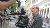  ?? GUO CHEN / XINHUA ?? Enrique Mora, political director of the European External Action Service, addresses the media on Sunday after closed-door nuclear talks in Vienna, Austria.