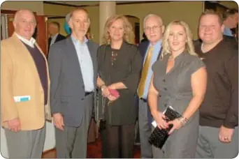  ??  ?? Enjoying the evening at Culinary Classics are, from left, John Parry, Blake Parry, Katherine Falk, William Hooper and Tina and Jason Leck.