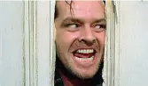  ??  ?? Il ghigno di «Shining» Protagonis­ta nel 1980 in di Kubrick dal romanzo di Stephen King