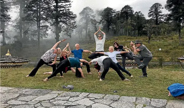  ??  ?? Yoga enthusiast­s can tour the dramatic landscapes of Bhutan in September.