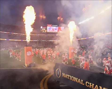  ?? Harry How/Getty Images ?? Clemson won its second national championsh­ip in three years this past week and — ho-hum, of course it is! — is the oddsmakers choice for next season.